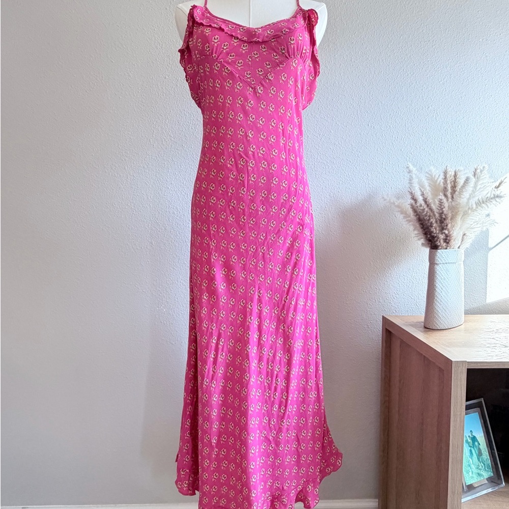 Rolla’s Pink Floral Slip Maxi Dress XL